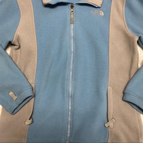 The North Face Baby Blue Fleece Jacket Girls Sz L - Picture 6 of 11